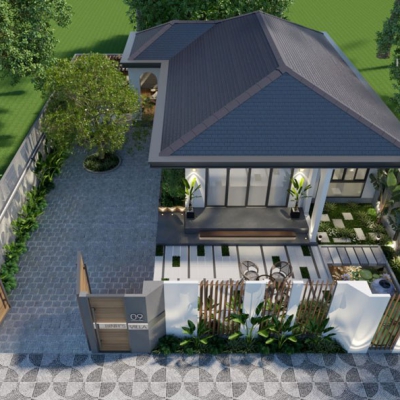 THI CÔNG BIỆT THỰ  MÁI THÁI HIỆN ĐẠI - THIẾT KẾ THI CÔNG NHÀ TRỌN GÓI TIỀN GIANG