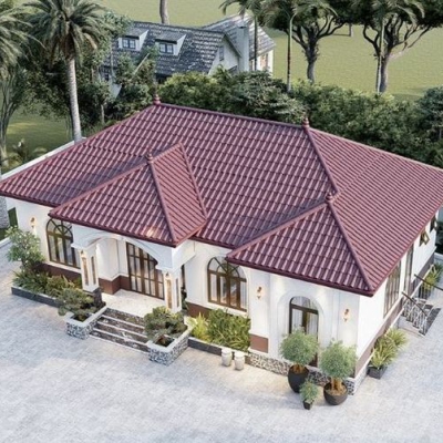 THI CÔNG BIỆT THỰ MÁI NHẬT TẠI TIỀN GIANG