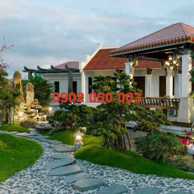 THI CÔNG BIỆT THỰ MINI SÂN VƯỜN TẠI MỸ THO - XÂY DỰNG UY TÍN MỸ THO