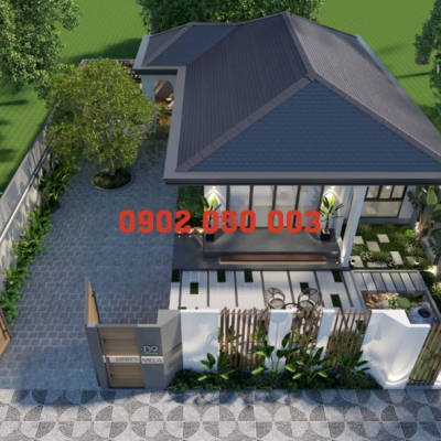 THI CÔNG BIỆT THỰ  MÁI THÁI HIỆN ĐẠI - THIẾT KẾ THI CÔNG NHÀ TRỌN GÓI TIỀN GIANG