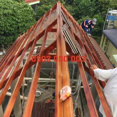 THI CÔNG MÁI NGÓI NHÀ TẠI CÁI BÈ