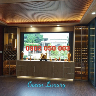 THIẾT KẾ THI CÔNG TỦ RƯỢU PHÒNG KHÁCH CAO CẤP