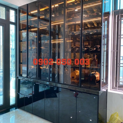 THI CÔNG - LẮP ĐẶT MẪU TỦ RƯỢU CAO CẤP 