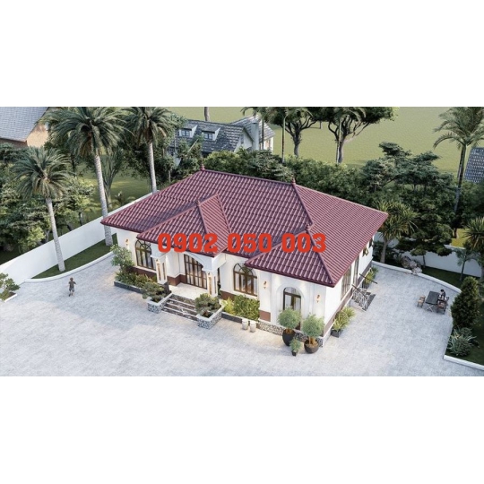 THI CÔNG BIỆT THỰ MÁI NHẬT TẠI TIỀN GIANG