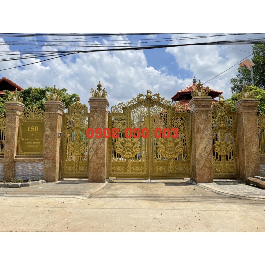 CỬA CỔNG NHÔM ĐÚC CAO CẤP CÁI BÈ