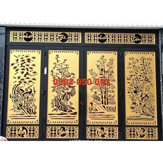 Cửa Cổng Sắt CNC 4 Cánh tại Tiền Giang