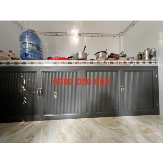 TỦ BẾP NHÔM GIÁ RẺ - THI CÔNG TẠI VĨNH LONG