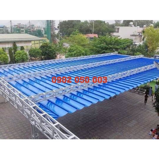 THI CÔNG MÁI CHE DI ĐỘNG TẠI ĐỒNG THÁP